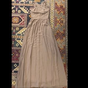 Lulus taupe bridesmaid dress